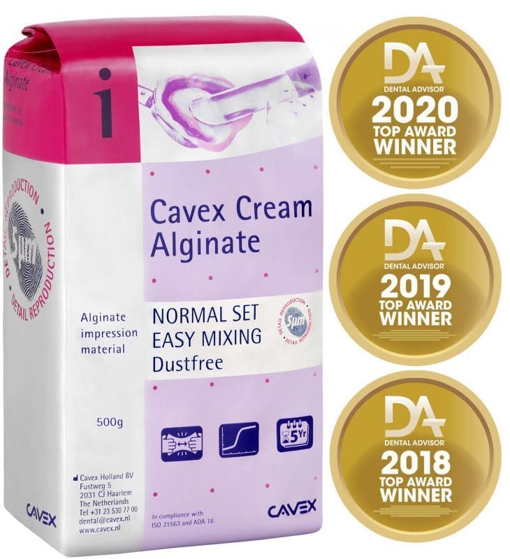 Alginate dental material - Cream Alginate - Cavex Holland BV - for